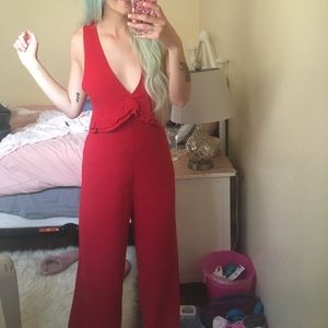 Red jumpsuit